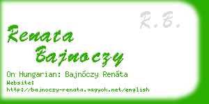 renata bajnoczy business card