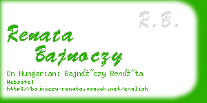 renata bajnoczy business card